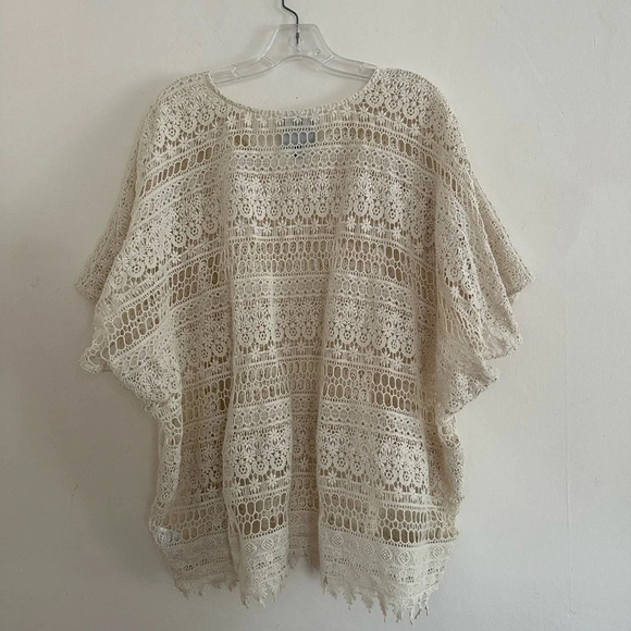Cabi Love Carol Crochet Capri  Cover Up Top Women’s Size Small Ivory - Picture 5 of 6